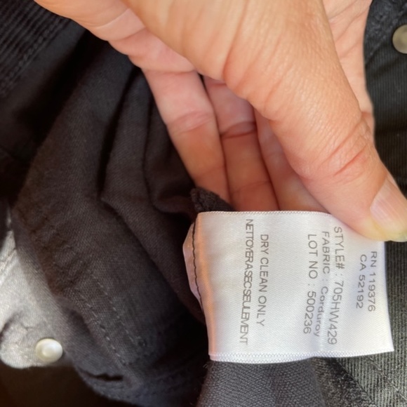 Helmut Lang black skinny corduroy pants 27 NWOT - Picture 6 of 7